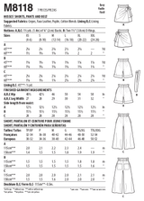 M8118 #SequoiaMcCalls - Misses' Shorts, Pants & Belt (size: L-XL-XXL)