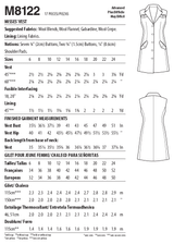M8122 Misses' Vest (size: 6-8-10-12-14)