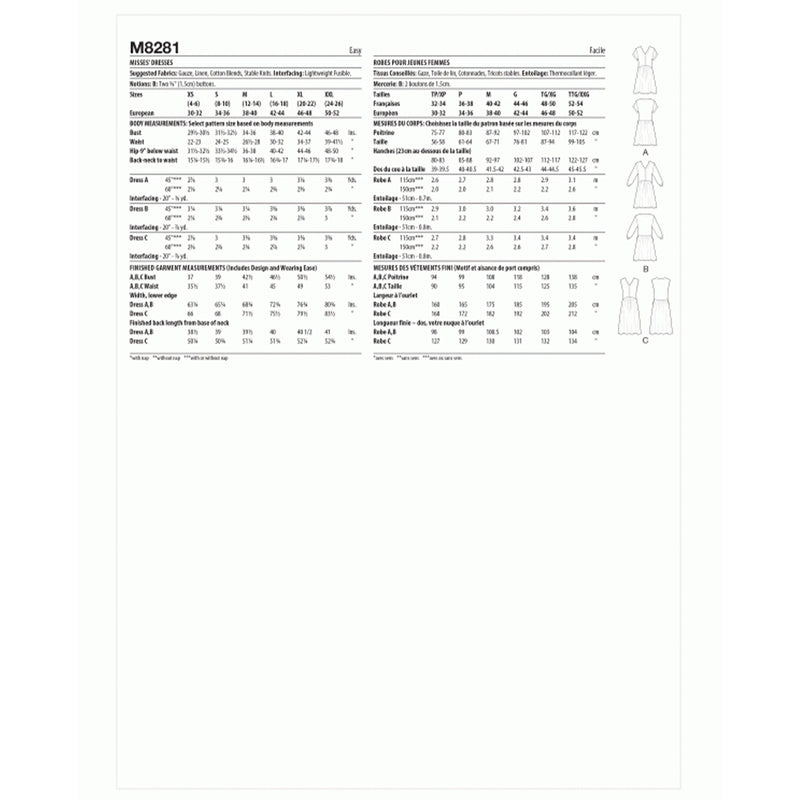 M8281 Robes pour femmes