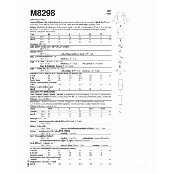 M8298 Misses' Accessories (L-XL-XXL)