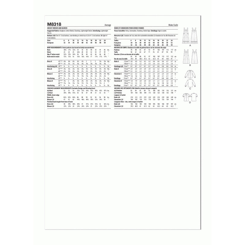 M8318 Robes et chemisiers pour femme par Laura Ashley (16-18-20-22-24)