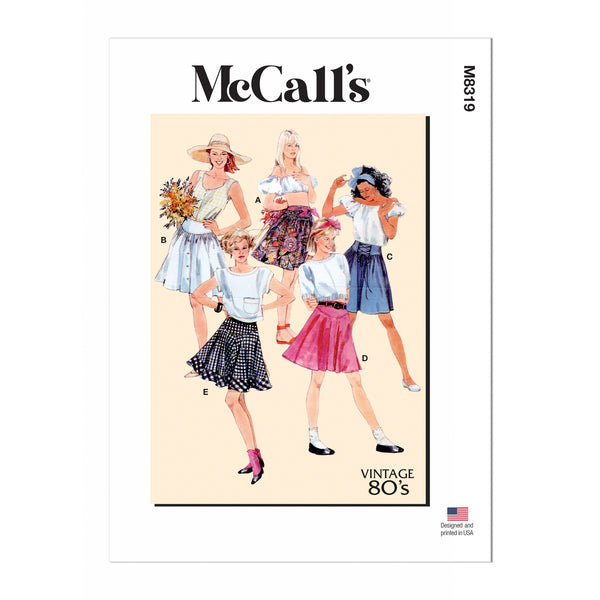 M8319 Misses' Skirts (6-8-10-12-14)