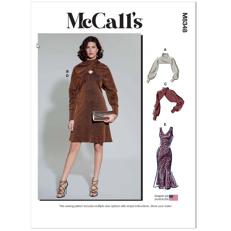 M8348 Misses' Dress and Shrug – Fabricville - Main Image