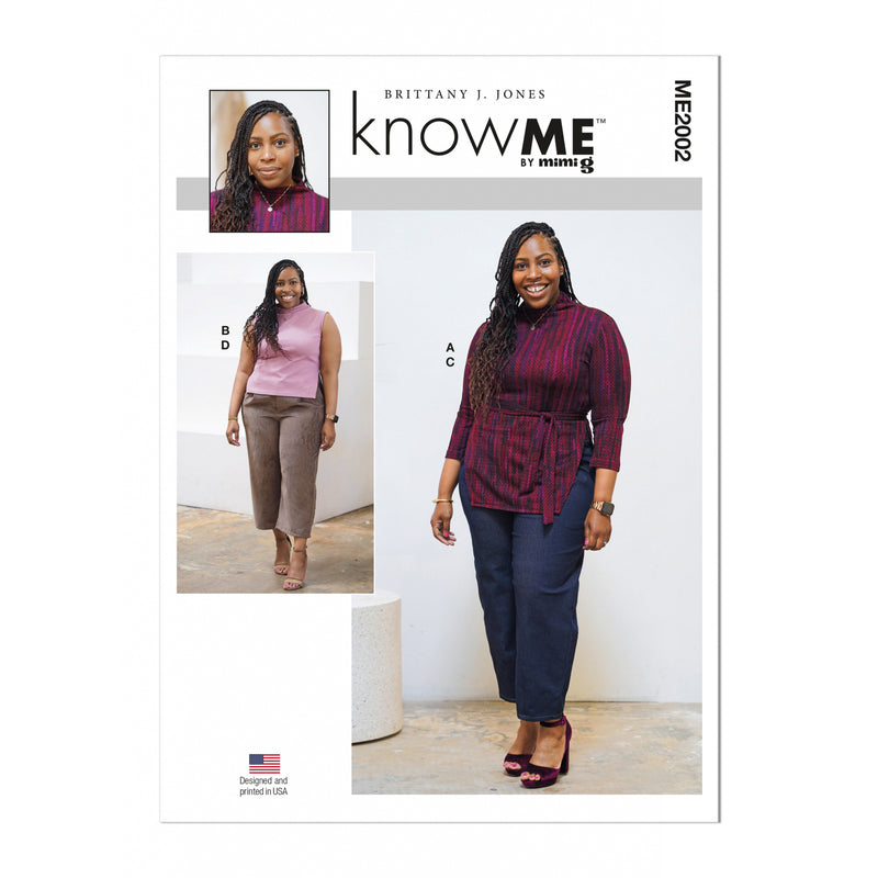ME2002 Misses' and Women's Knit Tops and Jeans by Brittany J. Jones (30W-32W-34W-36W-38W)