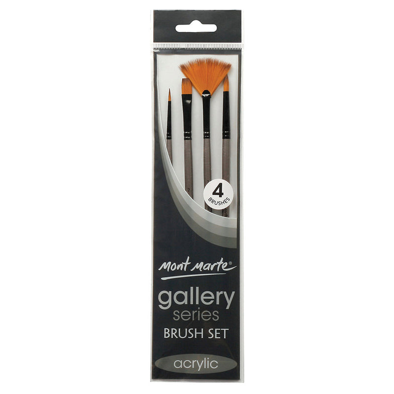 MONT MARTE Gallery Series Brush Set Acrylic - 4pcs