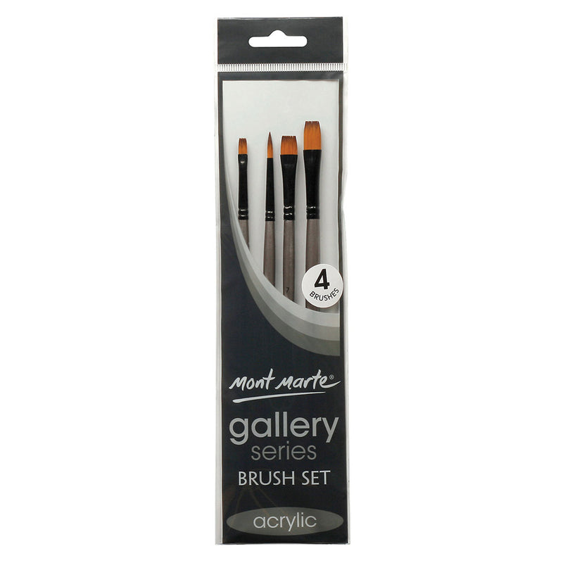 MONT MARTE Gallery Series Brush Set Acrylic - 4pcs