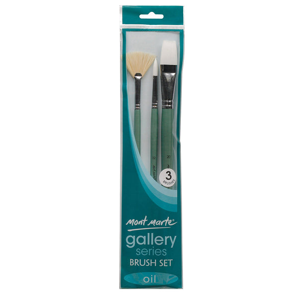MONT MARTE Gallery Series Brush Set Oils - 3pcs