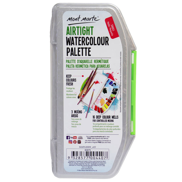 MONT MARTE AirTight Watercolor Palette - 16 Slots