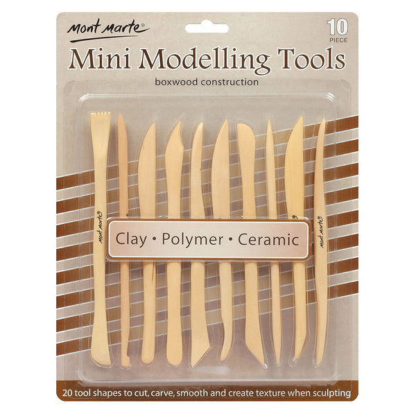 MONT MARTE Mini Modelling Tools Boxwood - 10pcs