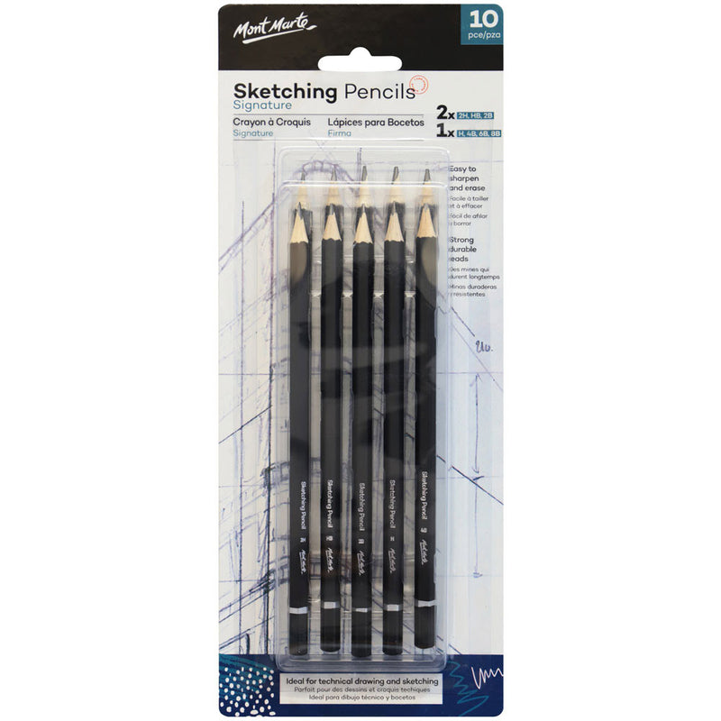 MONT MARTE Sketching Pencils - 10pcs