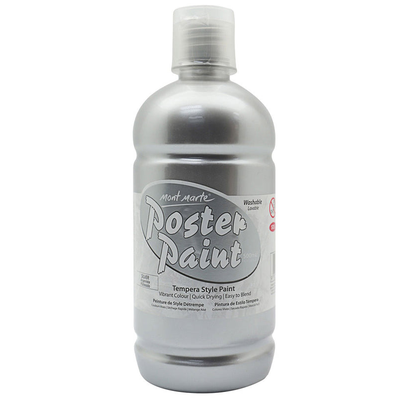 MONT MARTE Poster Paint - 500ml - Silver