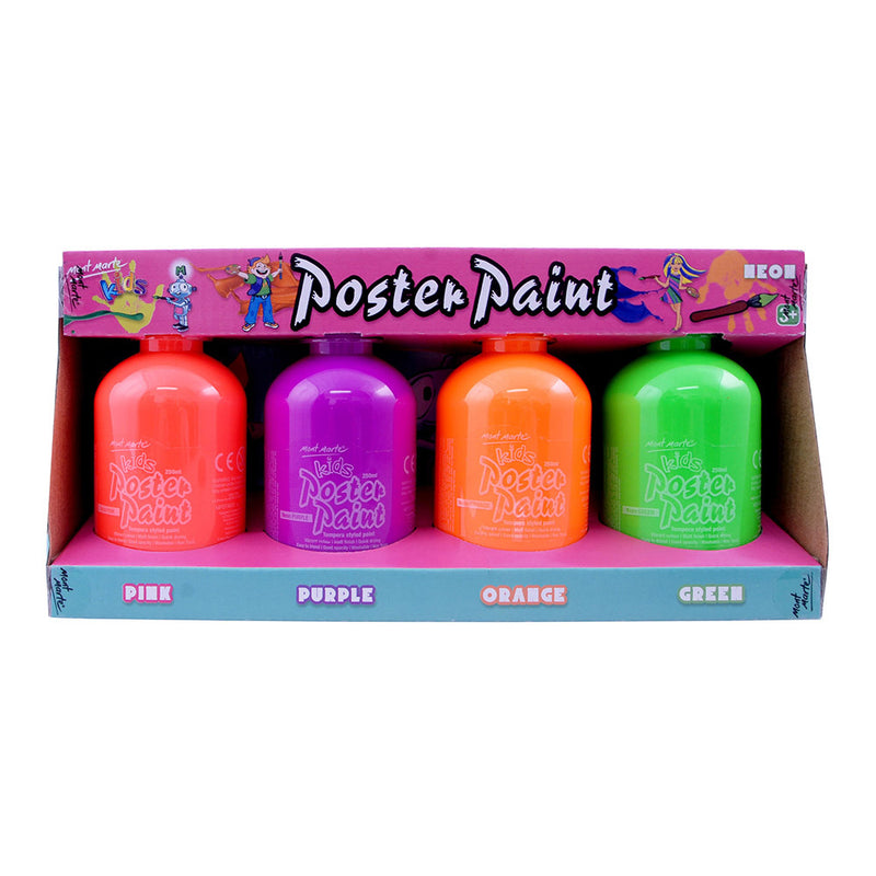 MONT MARTE Poster Paint 250ml - 4pcs - Neon