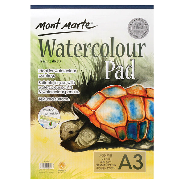 MONT MARTE Premium Watercolour Pad 300g - 12 Sheets - A3
