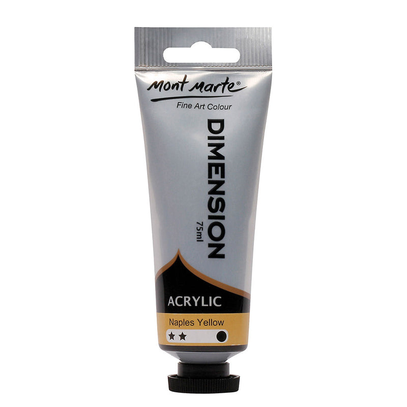 MONT MARTE Dimension Acrylic Paint - 75ml - Naples Yellow