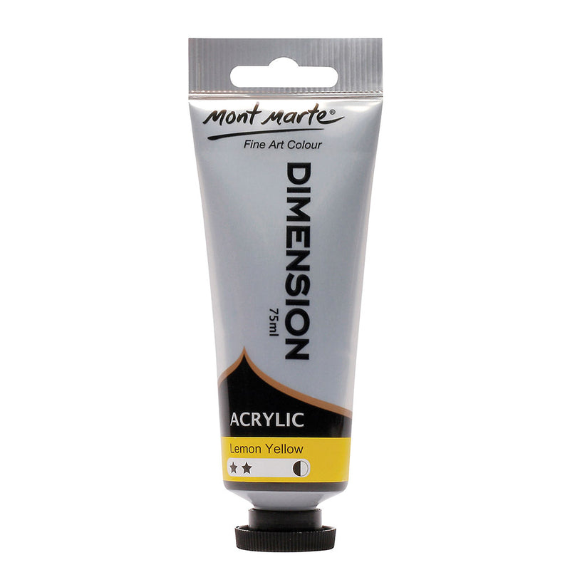 MONT MARTE Dimension Acrylic Paint - 75ml - Lemon Yellow