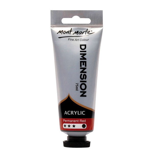 MONT MARTE Dimension Acrylic Paint - 75ml - Permanent Red