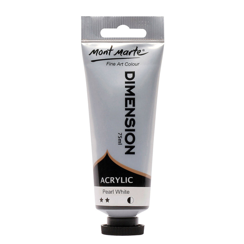 MONT MARTE Dimension Acrylic Paint - 75ml - Pearl White