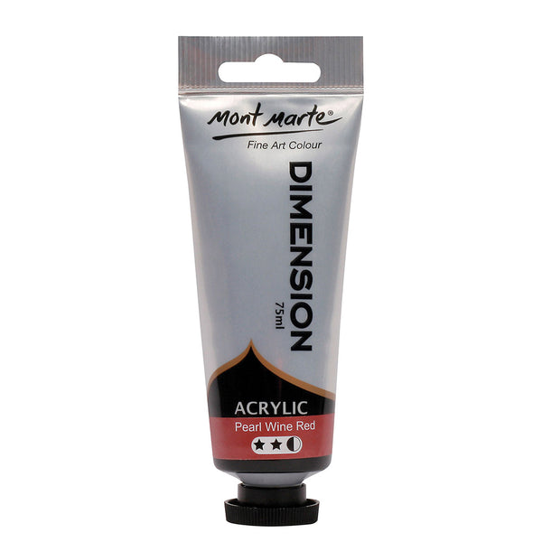 MONT MARTE Dimension Acrylic Paint - 75ml - Pearl Wine Red
