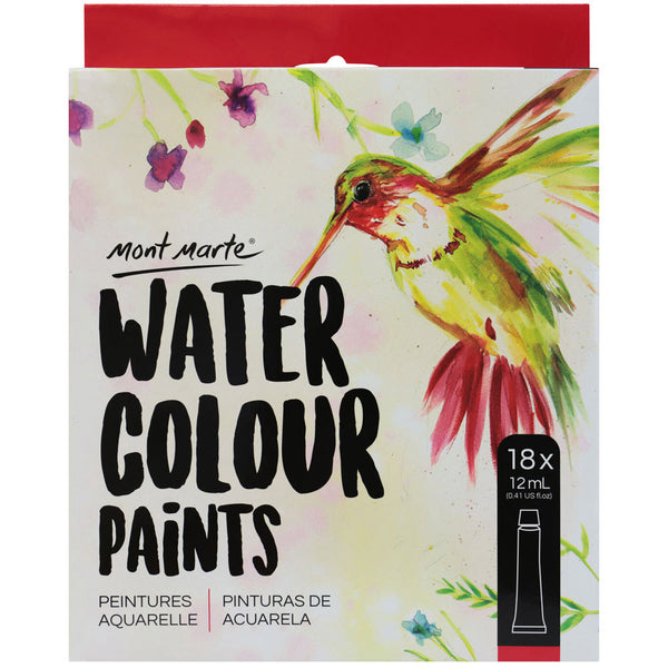 MONT MARTE Watercolour Paints - 12ml - 18pcs