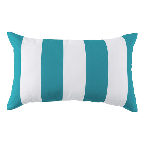 Indoor/Outdoor cushion - 12 x 20'' - Stripes - Aqua