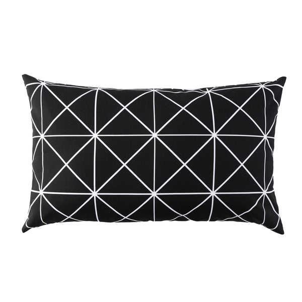 Indoor/Outdoor cushion - 12 x 20'' - Geo - Black