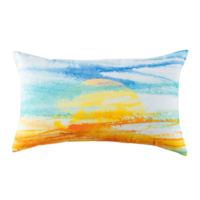 Indoor/Outdoor cushion - 12 x 20'' - Sunset - Yellow