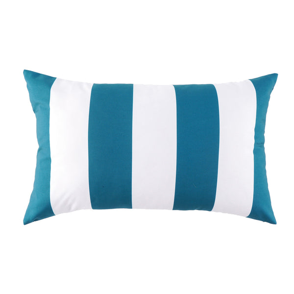 Indoor/Outdoor cushion - 12 x 20'' - Stripes - Teal
