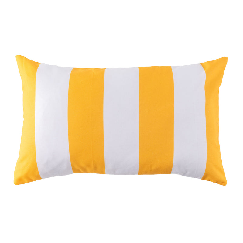 Indoor/Outdoor cushion - 12 x 20'' - Stripes - Yellow