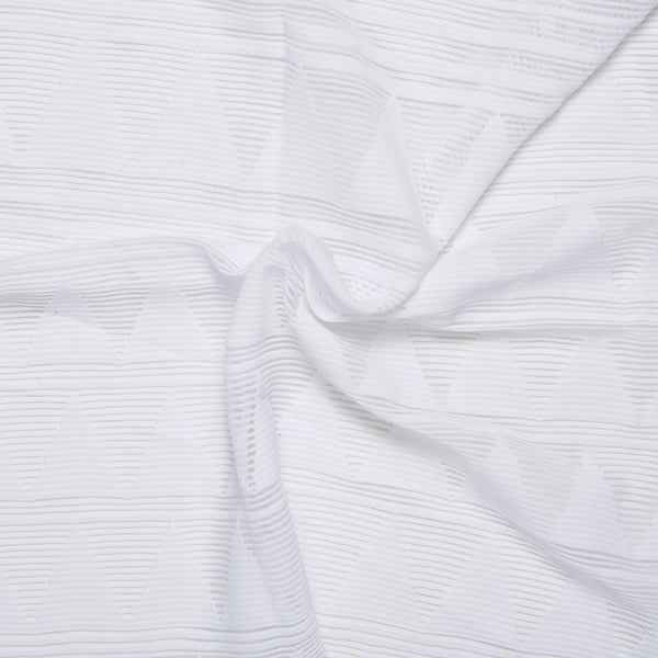 Novelty White Knit - Triangle - White