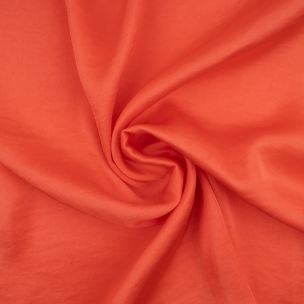 Tissu de polyester uni fantaisie - Orange