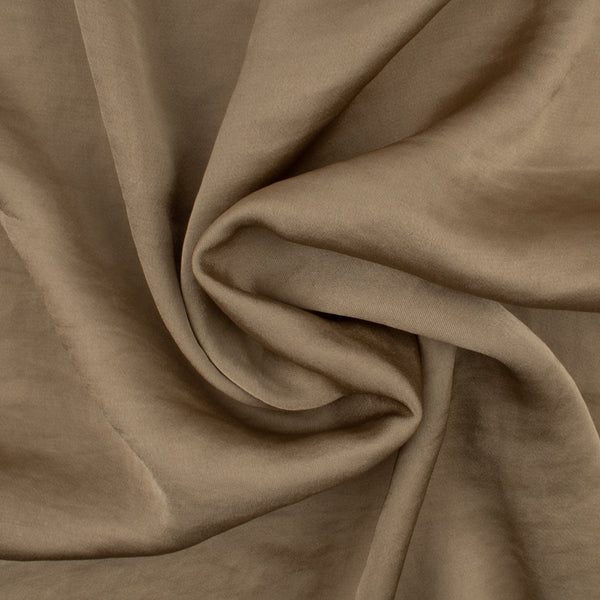 Tissu de polyester uni fantaisie - Taupe