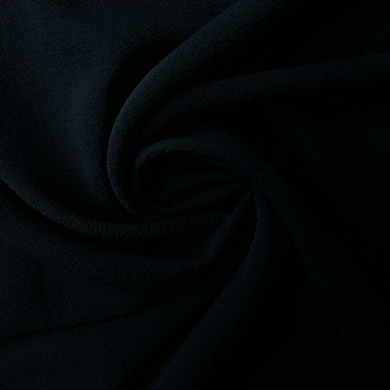 Tissu de polyester uni fantaisie - Crêpe - Marine