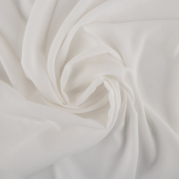 Tissu de polyester uni Fantaisie- Chiffon - Crème
