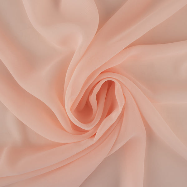 Tissu de polyester uni Fantaisie - Chiffon - Saumon pâle