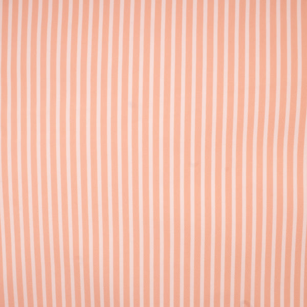 Tissu de polyester imprimé Fantaisie - Rayures - Pêche