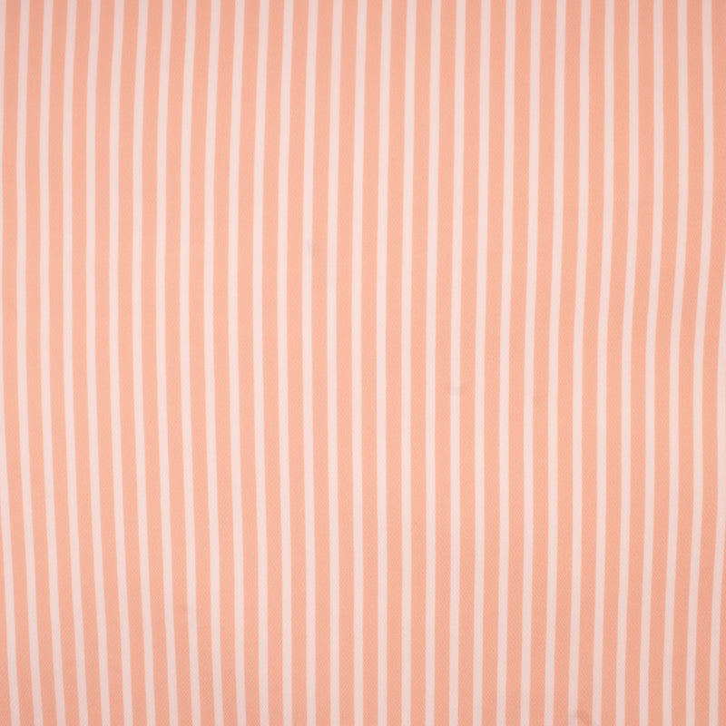 Novelty Polyester Print - Stripes - Peach