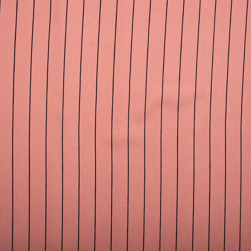 Assorted Polyester Print - Stripes - Salmon