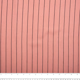 Tissu de polyester imprimé assorti - Rayures - Saumon