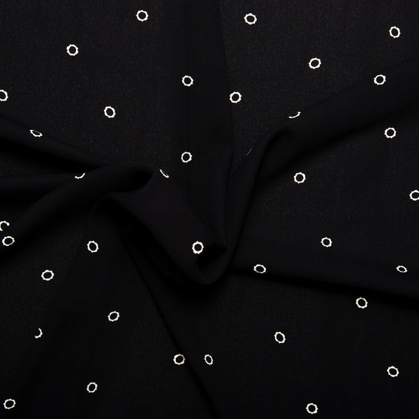 Assorted Polyester Print - Eyelet - Black / White