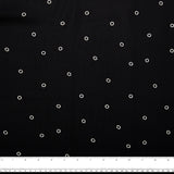 Tissu de polyester imprimé assorti - illet - Noir / Blanc