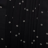 Tissu de polyester imprimé assorti - illet - Noir / Blanc