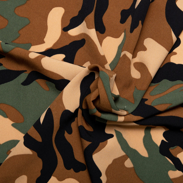 Assorted Polyester Print - Camouflage - Brown Mix