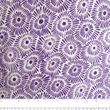 Tissu de polyester imprimé Fantaisie - Cercle abstrait - Mauve