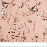 Novelty Polyester Print - Flower branch - Salmon
