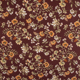 Tissu de polyester imprimé Fantaisie  - Branche de fleurs - Bourgogne