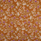 Tissu de polyester imprimé Fantaisie  - Branche de fleurs - Brun