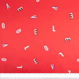 Novelty Polyester Print - Love - Red