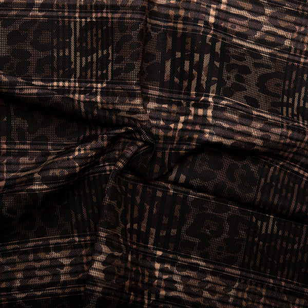 JOSEPH RIBKOFF Collection - Strech twill - Plaids reversible leopard - Black