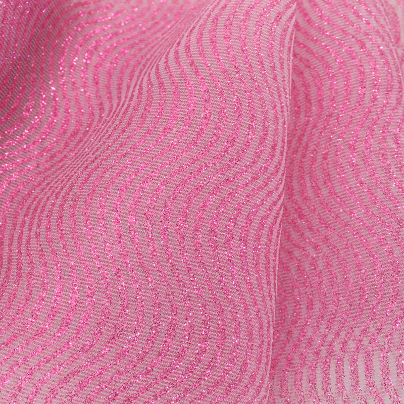 Waves Glitter Tulle Spool 6" - Fuchsia