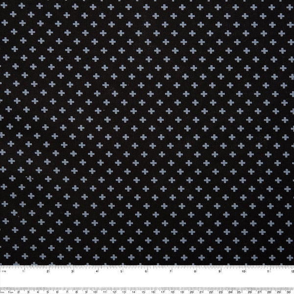 STACEY Printed Cotton - Cross - Black